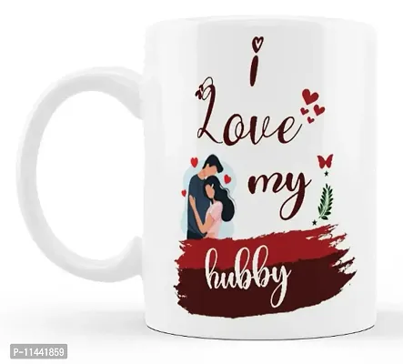 I Love My Hubby Printed Coffee Mug Best Gift for Husband on Birthday, Friendship day, Anniversary, Valentine Day-thumb0