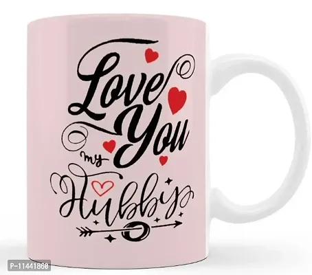 Love You My Hubby Printed Coffee Mug Best Gift for Husband on Birthday, Friendship day, Anniversary, Valentine Day-thumb0