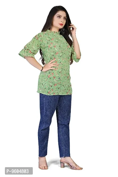 Women Georgette Printed Blouse Top