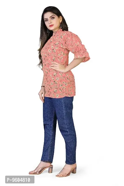 Women Georgette Printed Blouse Top