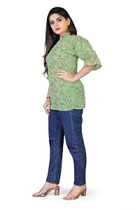 Women Georgette Printed Blouse Top-thumb1