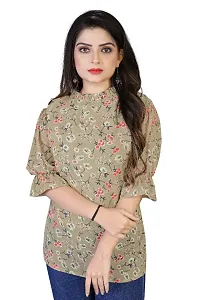 Women Georgette Printed Blouse Top-thumb3