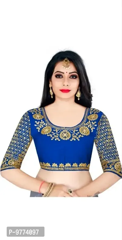 Classic Banarasi Silk Embroidered Blouses for Women-thumb0