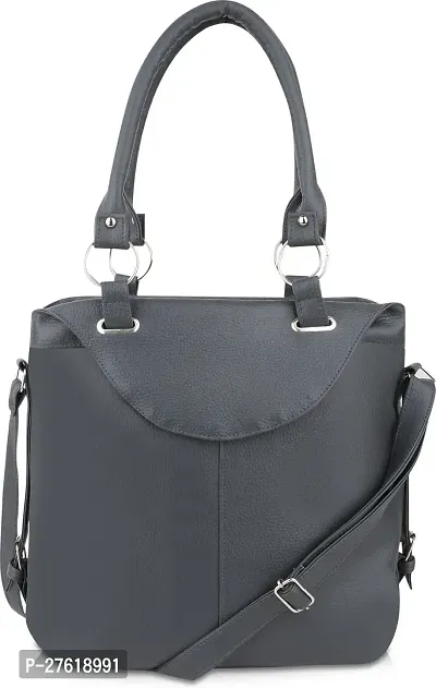 Fancy Black PU Solid Handbags For Women