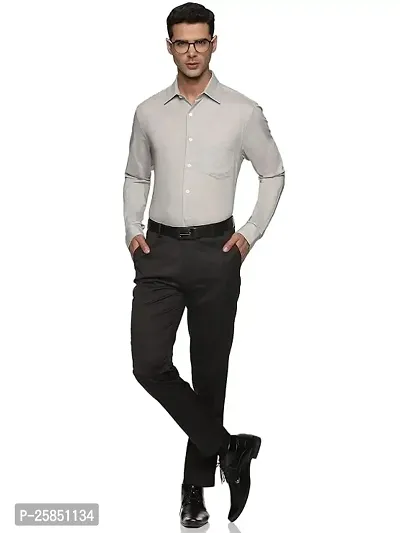 Classic Cotton Blend Long Sleeve Formal Shirts For Men-thumb2