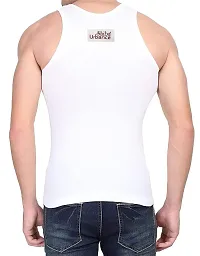 Urbance Shiba Men's Premium Cotton Vest Pack of 3 White-thumb2