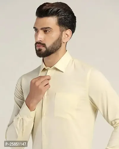 Classic Cotton Blend Long Sleeve Formal Shirts For Men-thumb4
