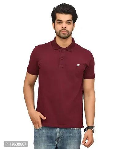 BENAVJI Men's 100% Cotton Regular Polo T-Shirt-thumb0