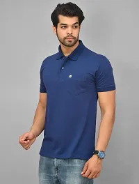 BENAVJI Men's 100% Cotton Regular Pocket Polo Shirt-thumb2