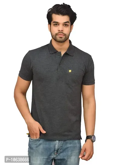 BENAVJI Men's 100% Cotton Regular Pocket Polo Shirt-thumb0