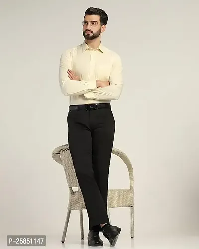 Classic Cotton Blend Long Sleeve Formal Shirts For Men-thumb2