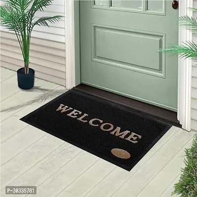 Stylish Black Polyvinyl Chloride Door Mats-thumb3