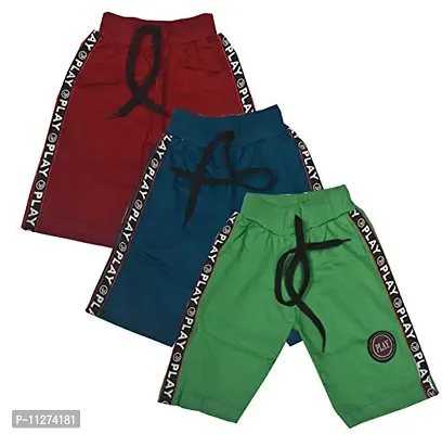 BENAVJI Unisex 100% Hosiery Cotton Printed Capri for Boys | 3/4th Pants for Boys | Cotton Regular Fit Half Pants for Girls  Boys Multicoloured
