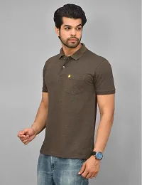 BENAVJI Men's 100% Cotton Regular Pocket Polo Shirt-thumb2