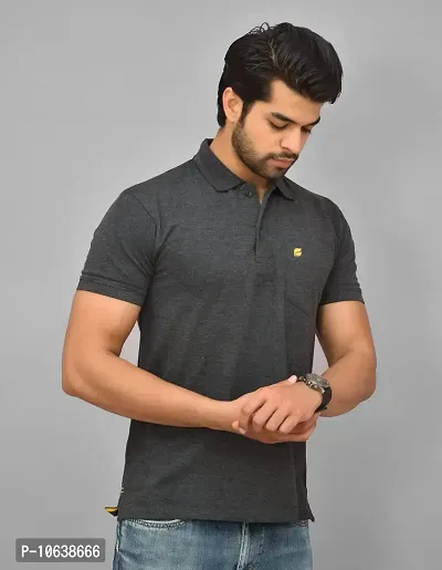 BENAVJI Men's 100% Cotton Regular Pocket Polo Shirt-thumb2