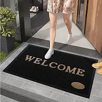 Stylish Black Polyvinyl Chloride Door Mats-thumb1