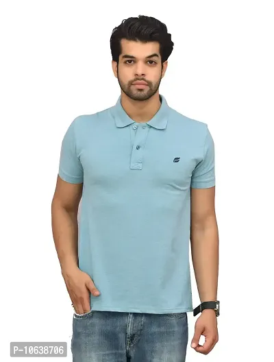 BENAVJI Men's 100% Cotton Regular Polo T-Shirt-thumb0