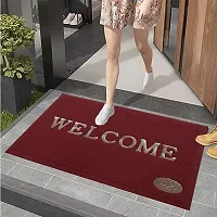 Stylish Maroon Polyvinyl Chloride Door Mats-thumb1