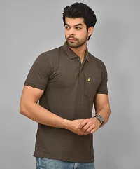 BENAVJI Men's 100% Cotton Regular Pocket Polo Shirt-thumb1