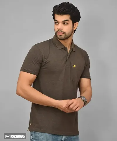 BENAVJI Men's 100% Cotton Regular Pocket Polo Shirt-thumb2