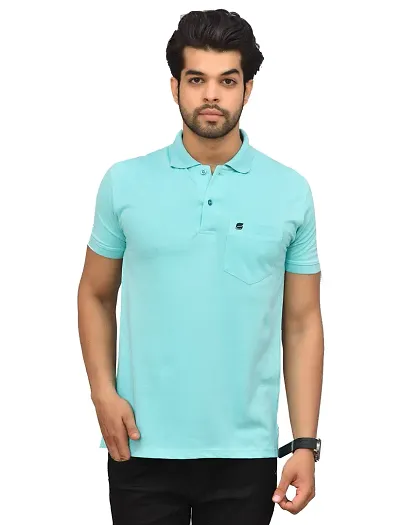 BENAVJI Men's 100% Regular Pocket Polo Shirt