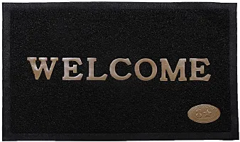 Stylish Black Polyvinyl Chloride Door Mats-thumb3