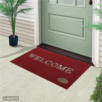 Stylish Maroon Polyvinyl Chloride Door Mats-thumb3