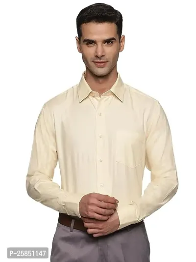 Classic Cotton Blend Long Sleeve Formal Shirts For Men-thumb0