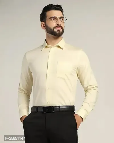 Classic Cotton Blend Long Sleeve Formal Shirts For Men-thumb3