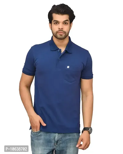 BENAVJI Men's 100% Cotton Regular Pocket Polo Shirt