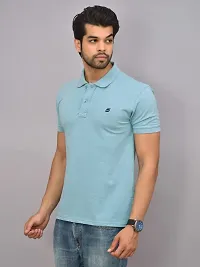 BENAVJI Men's 100% Cotton Regular Polo T-Shirt-thumb1