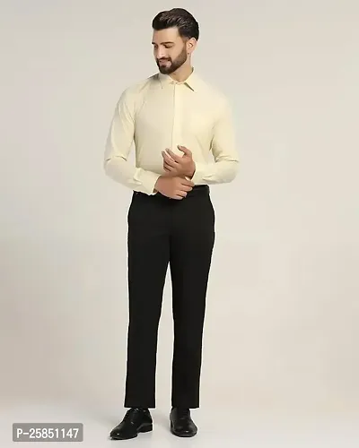 Classic Cotton Blend Long Sleeve Formal Shirts For Men-thumb5