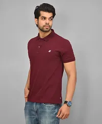 BENAVJI Men's 100% Cotton Regular Polo T-Shirt (Mustrad Maroon)(Size-XL)-thumb3