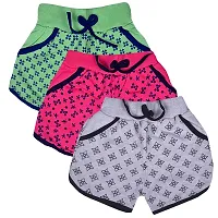 Comfortable Girls Printed Cotton Shorts Pack Of 6-thumb1