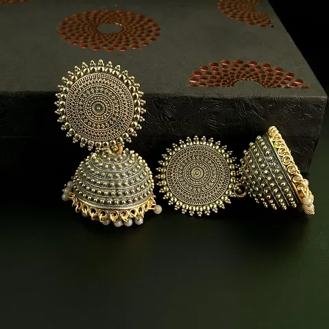 Brass Jhumkas Earrings For Women