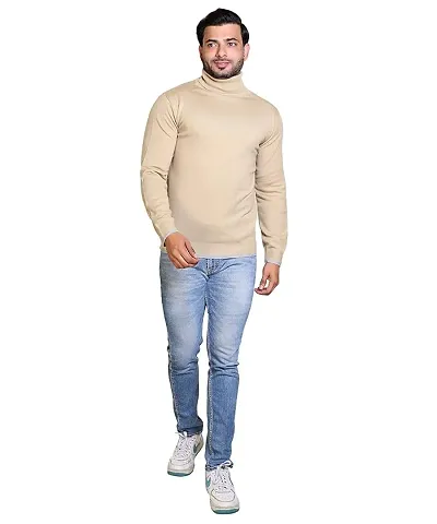 Stylish Acrylic Solid Long Sleeves Pullover Sweater For Men