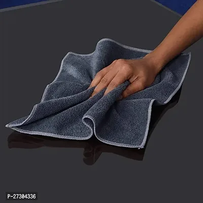 Stylish Grey Microfiber Cleaning Towels Durable And Long Lasting Pack Of 1