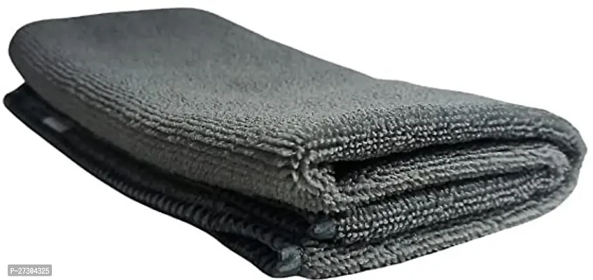 Stylish Grey Microfiber Cleaning Towels Durable And Long Lasting Pack Of 1-thumb0