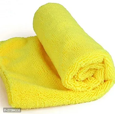 Stylish Yellow Microfiber Cleaning Towels Durable And Long Lasting Pack Of 1