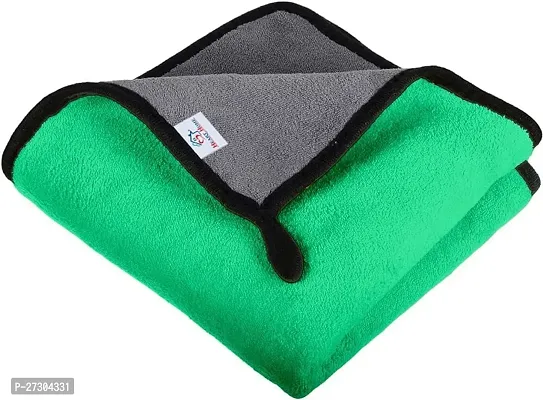 Stylish Green Microfiber Cleaning Towels Durable And Long Lasting Pack Of 1