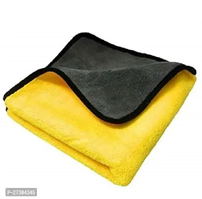 Stylish Yellow Microfiber Cleaning Towels Durable And Long Lasting Pack Of 1-thumb0