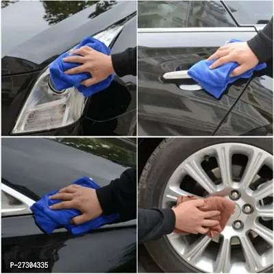 Stylish Blue Microfiber Cleaning Towels Durable And Long Lasting Pack Of 1-thumb3