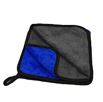 Stylish Blue Microfiber Cleaning Towels Durable And Long Lasting Pack Of 2-thumb1