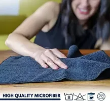 Stylish Grey Microfiber Cleaning Towels Durable And Long Lasting Pack Of 1-thumb4