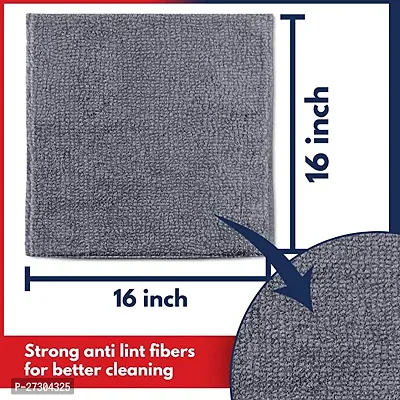 Stylish Grey Microfiber Cleaning Towels Durable And Long Lasting Pack Of 1-thumb3