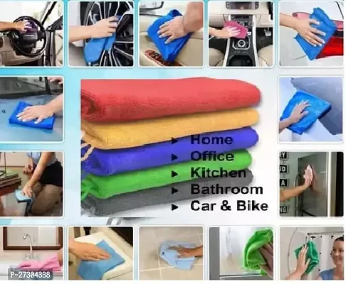 Stylish Yellow Microfiber Cleaning Towels Durable And Long Lasting Pack Of 1-thumb2