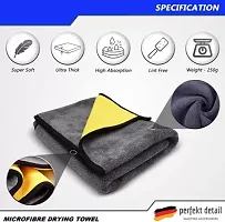 Stylish Yellow Microfiber Cleaning Towels Durable And Long Lasting Pack Of 1-thumb1