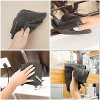 Stylish Grey Microfiber Cleaning Towels Durable And Long Lasting Pack Of 1-thumb3