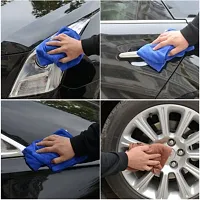 Stylish Blue Microfiber Cleaning Towels Durable And Long Lasting Pack Of 10-thumb3