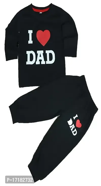 Cute N Tight Kids Clothing Set For Girls and Boys Trendy Looks Black Dad Casual Purpose- 3-4 Y-thumb0